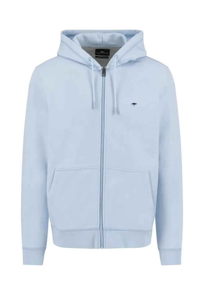 Sweat Men FYNCHHATTON Sweatshirt Jacket Made Of 100 Cotton Turf Greensummer Breezenavynew Offwhitemedium Gray