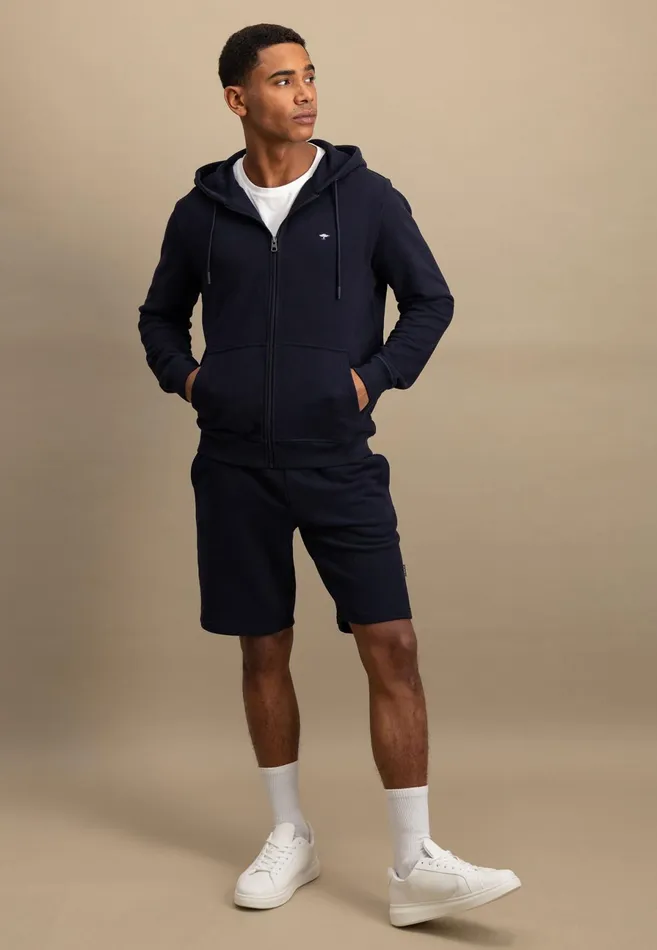 Sweat Men FYNCHHATTON Sweatshirt Jacket Made Of 100 Cotton Turf Greensummer Breezenavynew Offwhitemedium Gray
