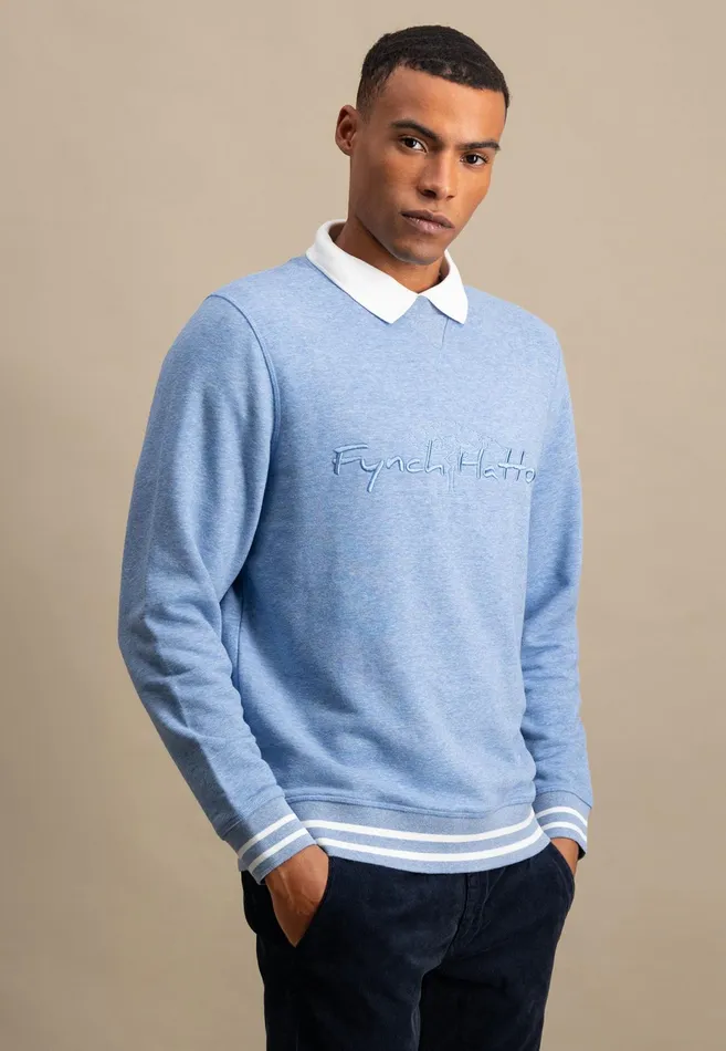 Sweater Men FYNCHHATTON Cotton Sweater With Logo Detail Cloud Bluemedium Graynavygrass Green Sweater Men FYNCHHATTON Cotton Sweater With Logo Detail Cloud Bluemedium Graynavygrass Green