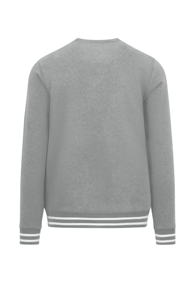 Sweater Men FYNCHHATTON Cotton Sweater With Logo Detail Cloud Bluemedium Graynavygrass Green