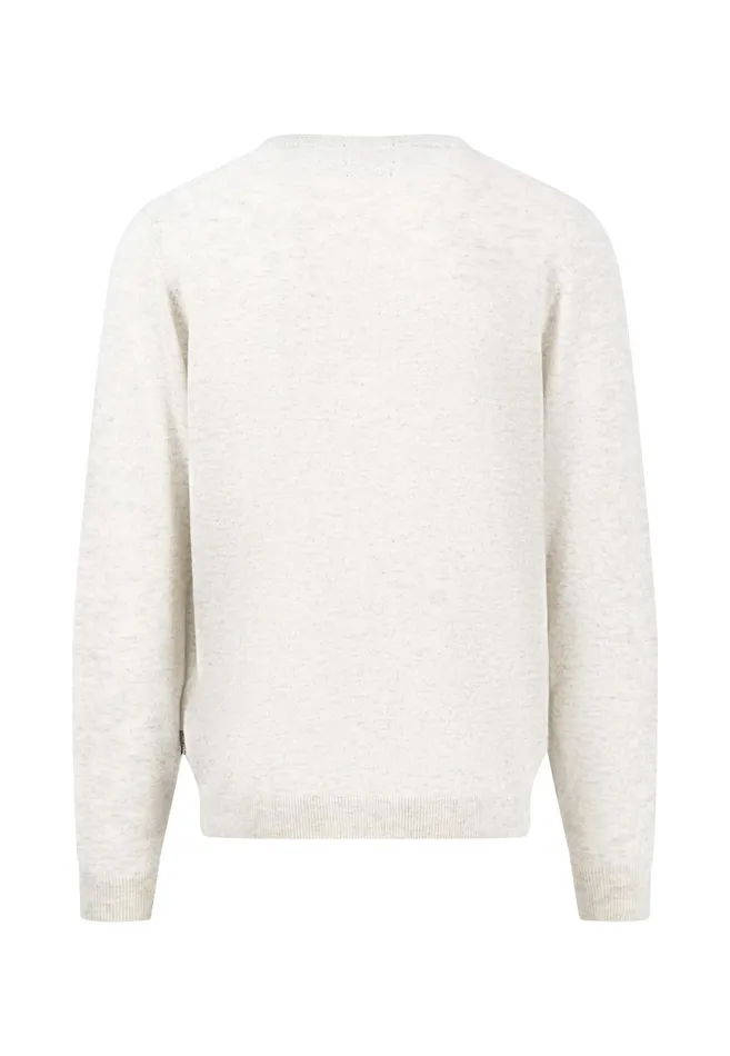 Sweater Men FYNCHHATTON Kashmir Knitting Sweater With A Circular Neckline Cloud Bluenavydark Emeraldhazelwinter Whitesteel