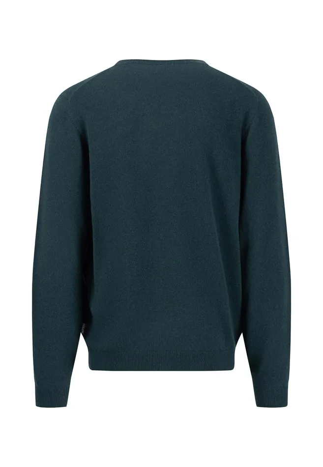 Sweater Men FYNCHHATTON Kashmir Knitting Sweater With A Circular Neckline Cloud Bluenavydark Emeraldhazelwinter Whitesteel