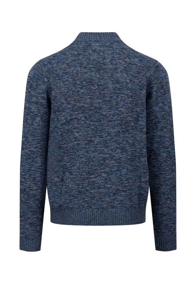 Sweater Men FYNCHHATTON Mottled Knitting Sweater Made Of Cotton Navy