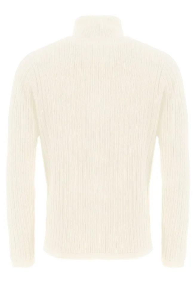 Sweater Men FYNCHHATTON Plus Size Troyer With Coarse Rib Knit Pattern Offwhitenavy Sweater Men FYNCHHATTON Plus Size Troyer With Coarse Rib Knit Pattern Offwhitenavy