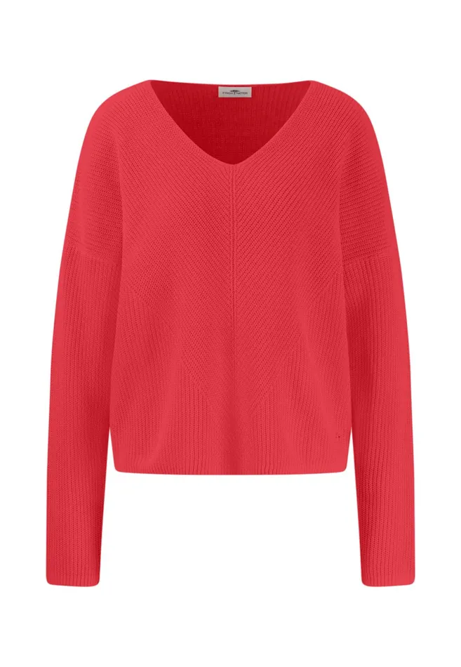 Sweater Women FYNCHHATTON Knitting Sweater Casualfit In Plain Colors Fresh Rosemilksummer Redlight Blue