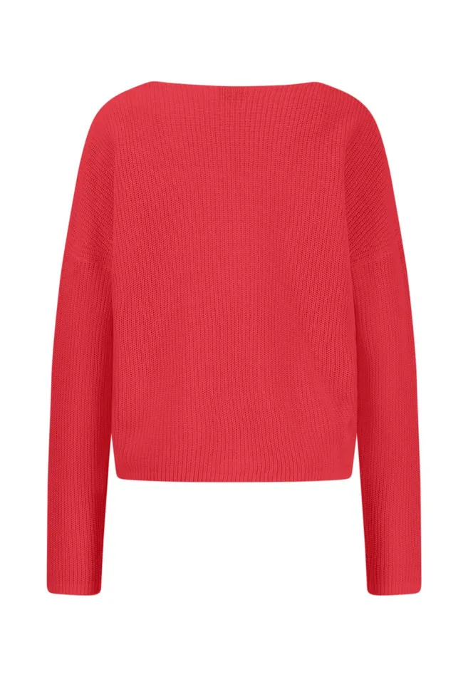 Sweater Women FYNCHHATTON Knitting Sweater Casualfit In Plain Colors Fresh Rosemilksummer Redlight Blue