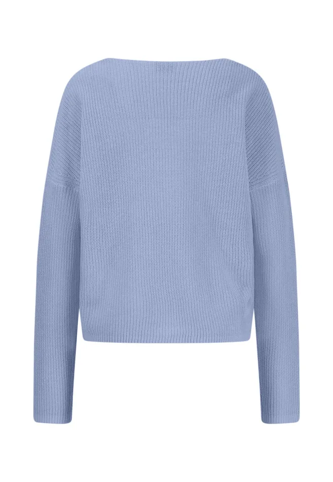 Sweater Women FYNCHHATTON Knitting Sweater Casualfit In Plain Colors Fresh Rosemilksummer Redlight Blue