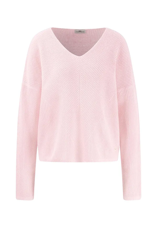 Sweater Women FYNCHHATTON Knitting Sweater Casualfit In Plain Colors Fresh Rosemilksummer Redlight Blue