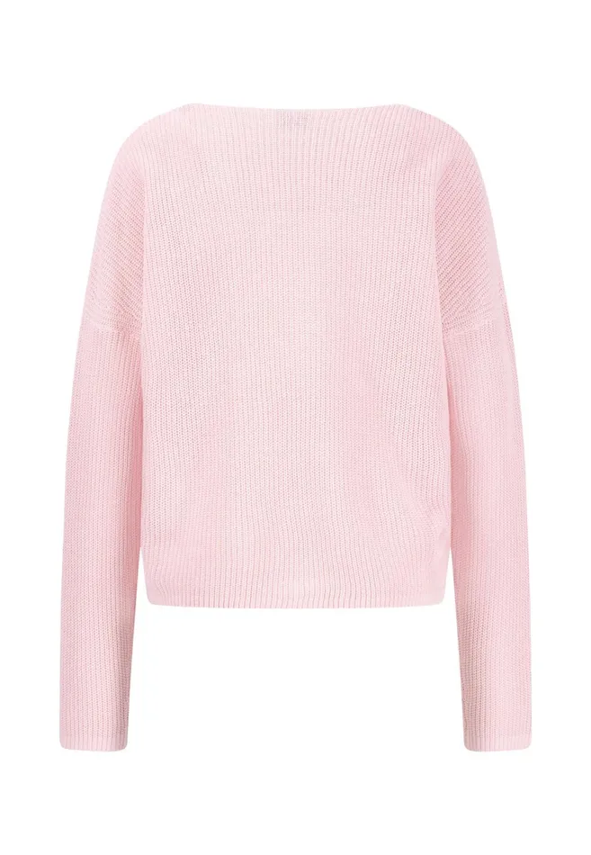 Sweater Women FYNCHHATTON Knitting Sweater Casualfit In Plain Colors Fresh Rosemilksummer Redlight Blue