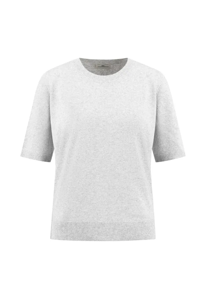 Sweater Women FYNCHHATTON Knitting Sweater With Short Sleeves Silver Graywarm Gray Sweater Women FYNCHHATTON Knitting Sweater With Short Sleeves Silver Graywarm Gray