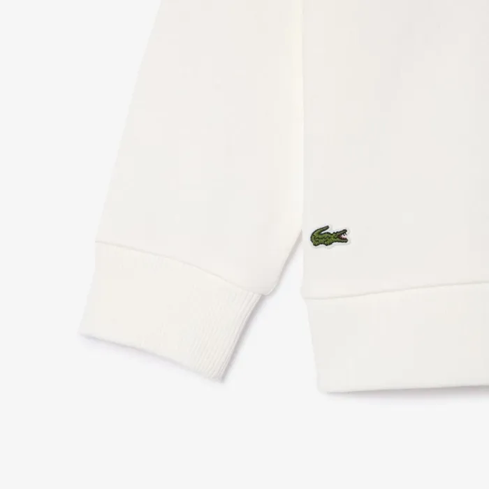 Sweaters and Sweatshirts Kids Lacoste Kids039 Printed Crew Neck Fleece Sweatshirt White 2cq