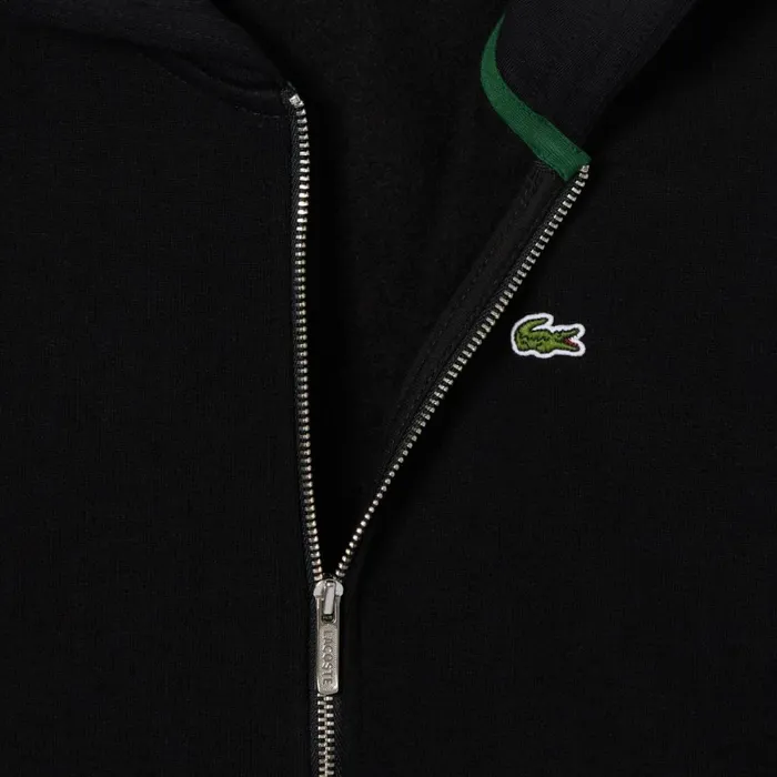 Sweaters and Sweatshirts KidsMenWomen Lacoste Kids039 Kangaroo Pocket ZipUp Hoodie Black 031