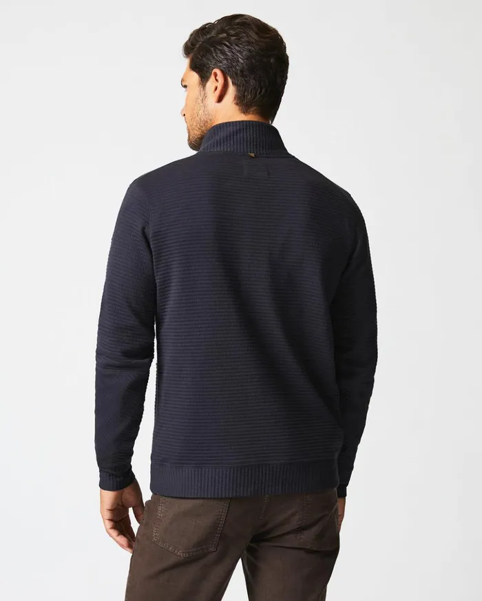 Sweaters and Sweatshirts Men Billy Reid Quilted Half Zip Dark Navy