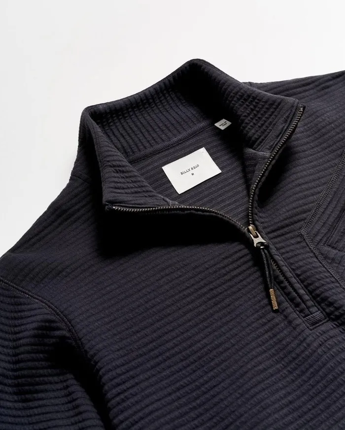 Sweaters and Sweatshirts Men Billy Reid Quilted Half Zip Dark Navy