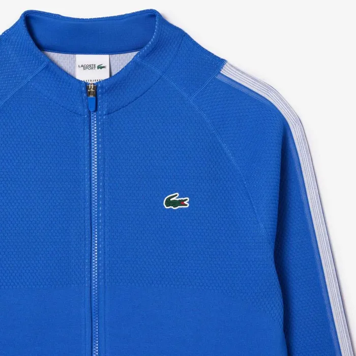 Sweaters and Sweatshirts Men Lacoste Men039s Lacoste Tennis X Novak Djokovic ZipUp Jacket Ladigue Blue Ixw