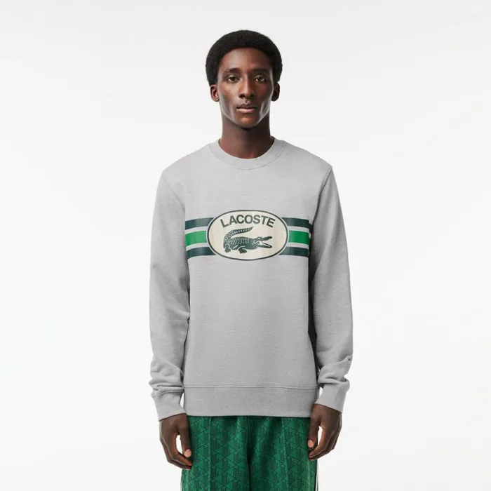 Sweaters and Sweatshirts Men Lacoste Men039s Loose Fit Monogram Fleece Sweatshirt Grey Chine Cca Sweaters and Sweatshirts Men Lacoste Men039s Loose Fit Monogram Fleece Sweatshirt Grey Chine Cca
