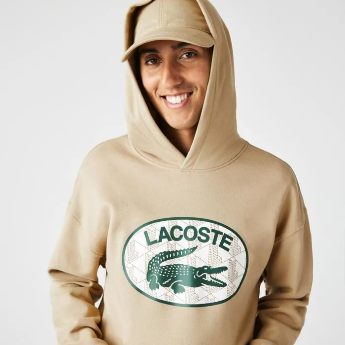 Sweaters and Sweatshirts Men Lacoste Men039s Loose Fit Monogram Hoodie Beige 02s Sweaters and Sweatshirts Men Lacoste Men039s Loose Fit Monogram Hoodie Beige 02s