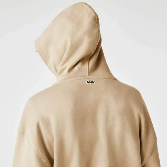 Sweaters and Sweatshirts Men Lacoste Men039s Loose Fit Monogram Hoodie Beige 02s