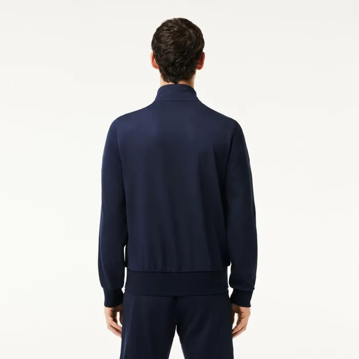 Sweaters and Sweatshirts Men Lacoste Men039s Recycled Fiber ZipUp Sport Sweatshirt Navy Blue 5fs