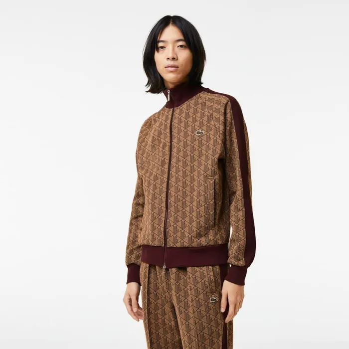 Sweaters and Sweatshirts Men Lacoste Men039s Regular Fit Monogram ZipUp Sweatshirt Beige Bordeaux Mkj Sweaters and Sweatshirts Men Lacoste Men039s Regular Fit Monogram ZipUp Sweatshirt Beige Bordeaux Mkj