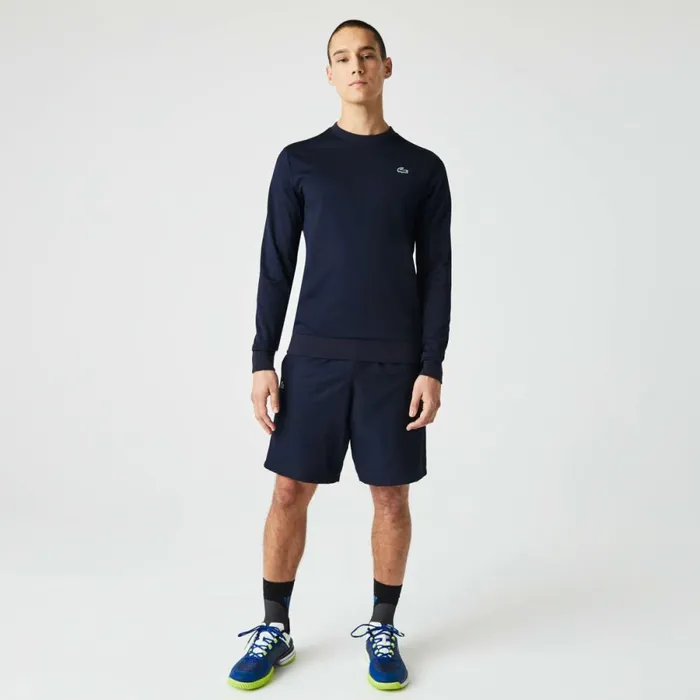 Sweaters and Sweatshirts Men Lacoste Men039s SPORT Printed Tennis Sweatshirt Navy Blue 166