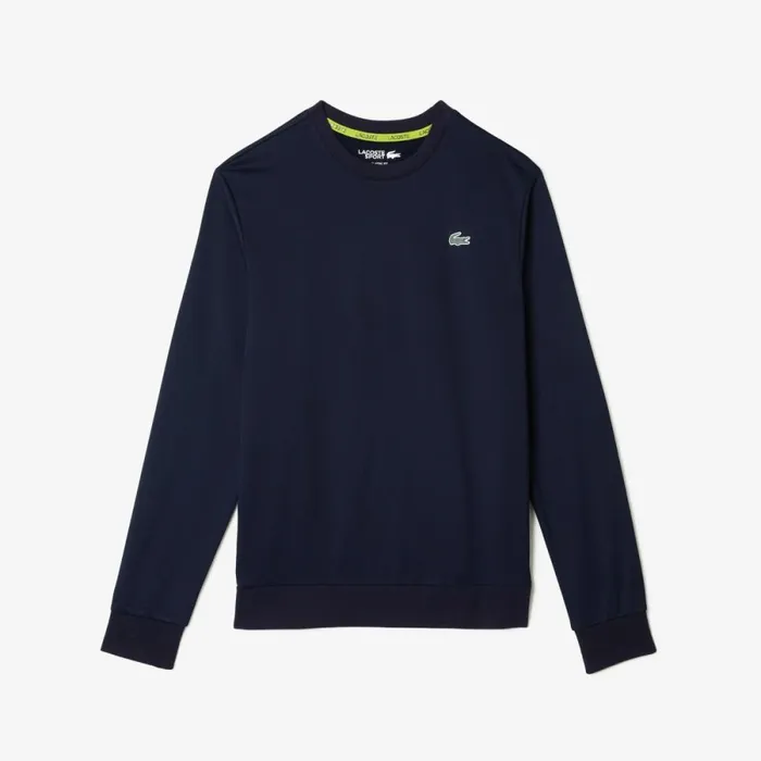 Sweaters and Sweatshirts Men Lacoste Men039s SPORT Printed Tennis Sweatshirt Navy Blue 166