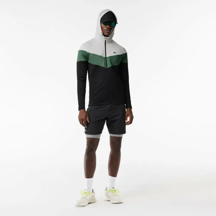 Sweaters and Sweatshirts Men Lacoste Men039s Stretch Sweatshirt Grey Dark Green Black M4i