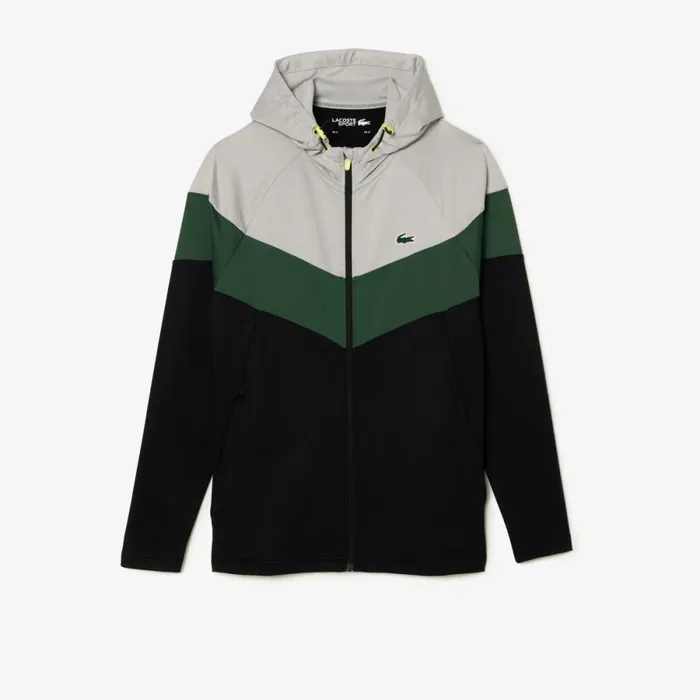 Sweaters and Sweatshirts Men Lacoste Men039s Stretch Sweatshirt Grey Dark Green Black M4i