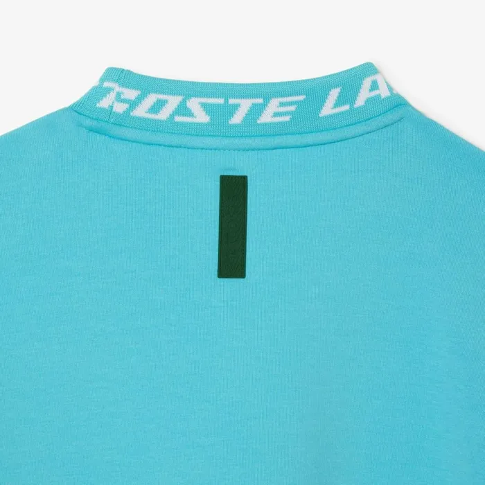 Sweaters and Sweatshirts Men Lacoste Mens Logo Collar Sweatshirt Blue Spi