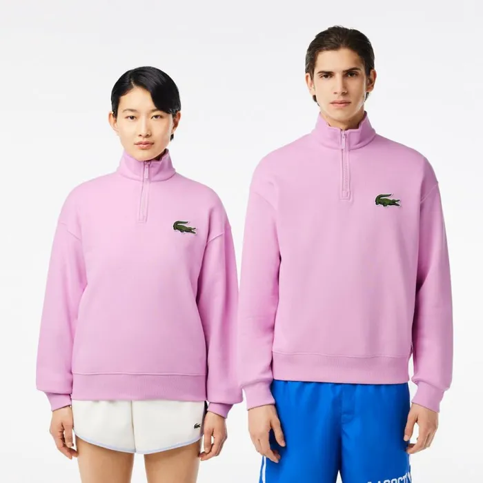 Sweaters and Sweatshirts Men Lacoste Unisex Organic Cotton QuarterZip Sweatshirt Pink Ixv Sweaters and Sweatshirts Men Lacoste Unisex Organic Cotton QuarterZip Sweatshirt Pink Ixv