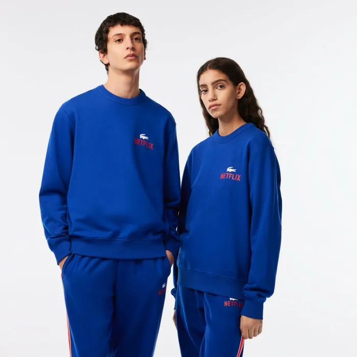 Sweaters and Sweatshirts MenWomen Lacoste Unisex Lacoste X Netflix Crew Neck Print Back Sweatshirt Gentian Blue Jq0 Sweaters and Sweatshirts MenWomen Lacoste Unisex Lacoste X Netflix Crew Neck Print Back Sweatshirt Gentian Blue Jq0