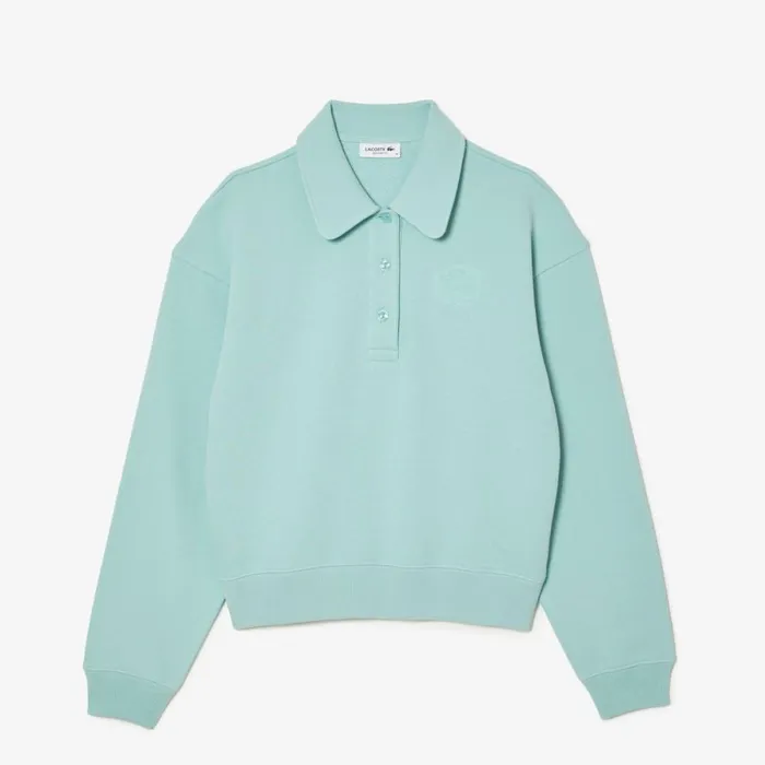 Sweaters and Sweatshirts Women Lacoste Women039s Embroidered Polo Sweatshirt Mint Lgf