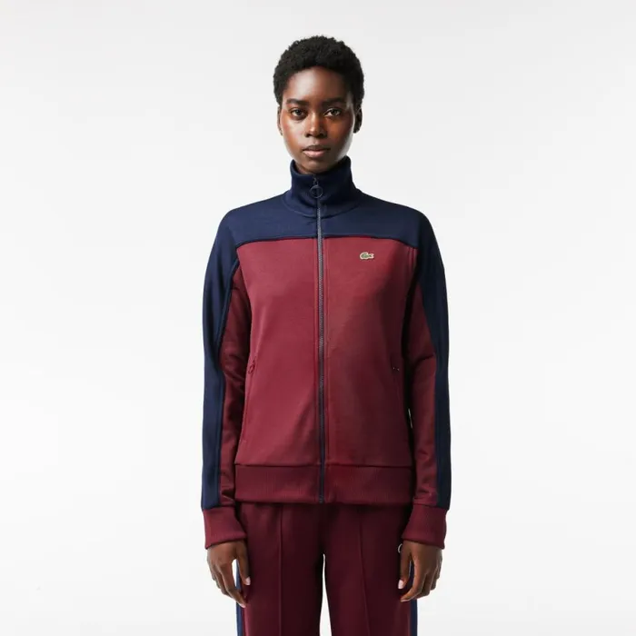 Sweaters and Sweatshirts Women Lacoste Women039s Paris Colorblock ZipUp Sweatshirt Bordeaux Navy Blue Lgi Sweaters and Sweatshirts Women Lacoste Women039s Paris Colorblock ZipUp Sweatshirt Bordeaux Navy Blue Lgi