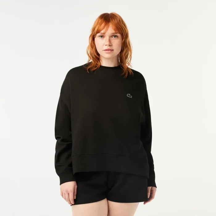 Sweaters and Sweatshirts Women Lacoste Womens Crew Neck Sweatshirt Black 031