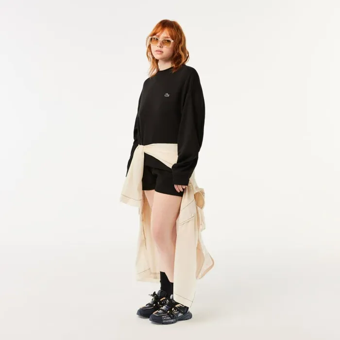 Sweaters and Sweatshirts Women Lacoste Womens Crew Neck Sweatshirt Black 031