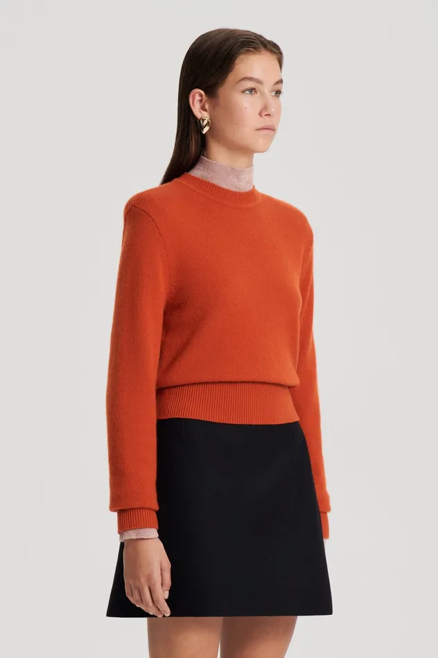 Sweaters CASHMERE CREW SWEATER BURNT Scanlan Theodore Women Sweaters CASHMERE CREW SWEATER BURNT Scanlan Theodore Women