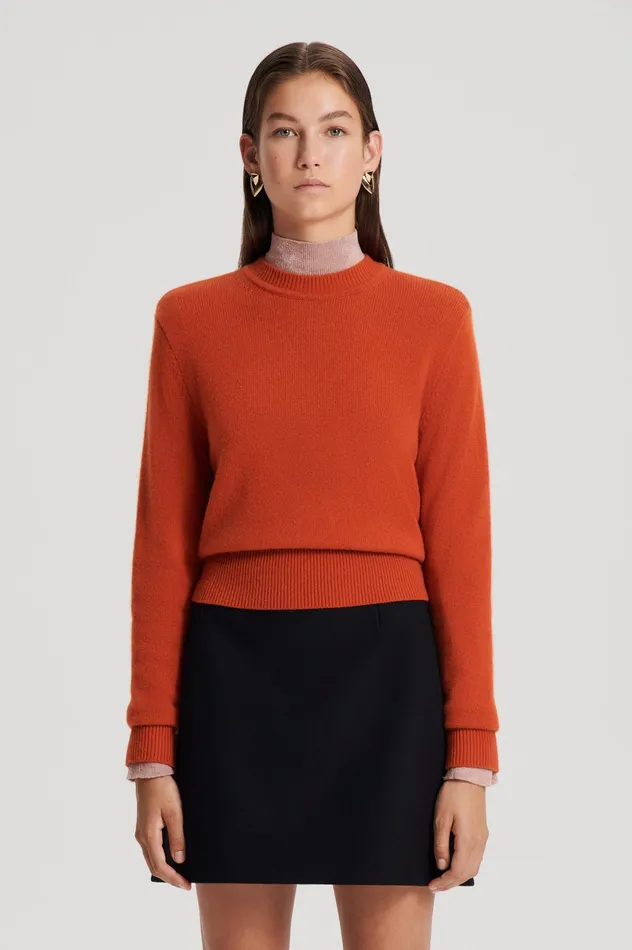 Sweaters CASHMERE CREW SWEATER BURNT Scanlan Theodore Women Sweaters CASHMERE CREW SWEATER BURNT Scanlan Theodore Women