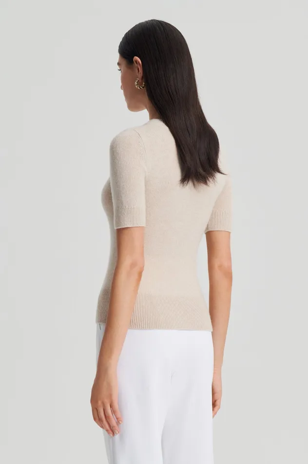 Sweaters Women Scanlan Theodore CASHMERE SLIM FIT SWEATER 5 WHEAT Sweaters Women Scanlan Theodore CASHMERE SLIM FIT SWEATER 5 WHEAT