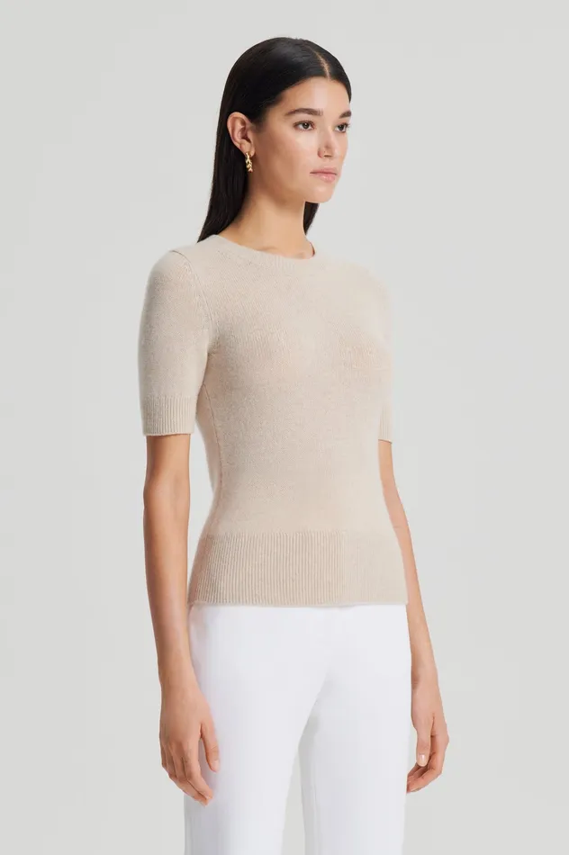 Sweaters Women Scanlan Theodore CASHMERE SLIM FIT SWEATER 5 WHEAT Sweaters Women Scanlan Theodore CASHMERE SLIM FIT SWEATER 5 WHEAT