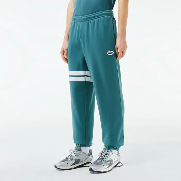 Sweatpants and Trousers Men Lacoste Men039s Bold Stripes Fleece Sweatpants Hydro Blue Iy4