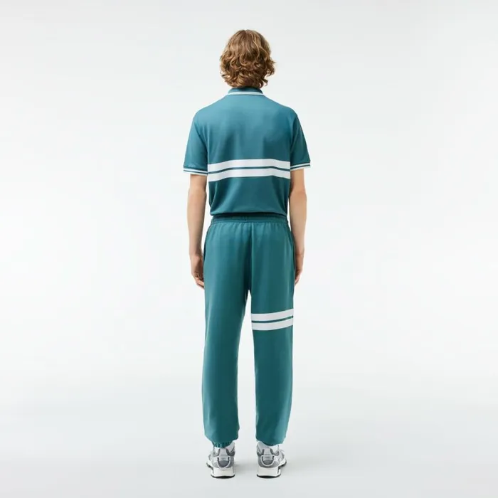 Sweatpants and Trousers Men Lacoste Men039s Bold Stripes Fleece Sweatpants Hydro Blue Iy4
