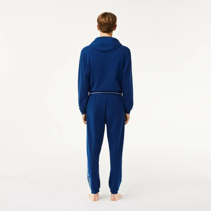 Sweatpants and Trousers Men Lacoste Men039s Contrast Branded Lounge Pants Navy Blue White H6b