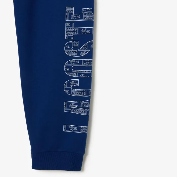 Sweatpants and Trousers Men Lacoste Men039s Contrast Branded Lounge Pants Navy Blue White H6b