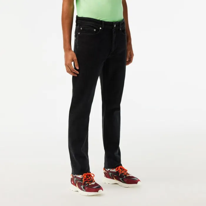 Sweatpants and Trousers Men Lacoste Men039s Slim Fit Stretch Cotton Denim Jeans Black Hyy