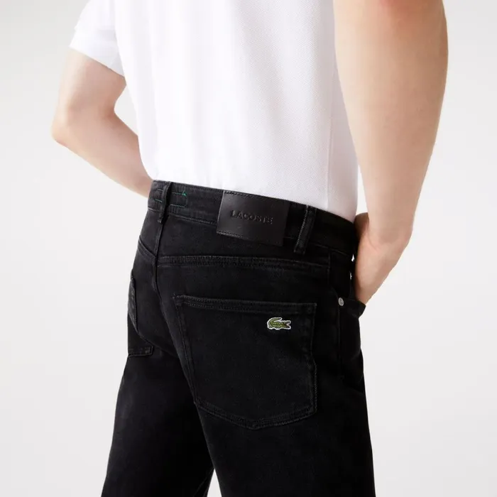 Sweatpants and Trousers Men Lacoste Men039s Slim Fit Stretch Cotton Denim Jeans Black Hyy