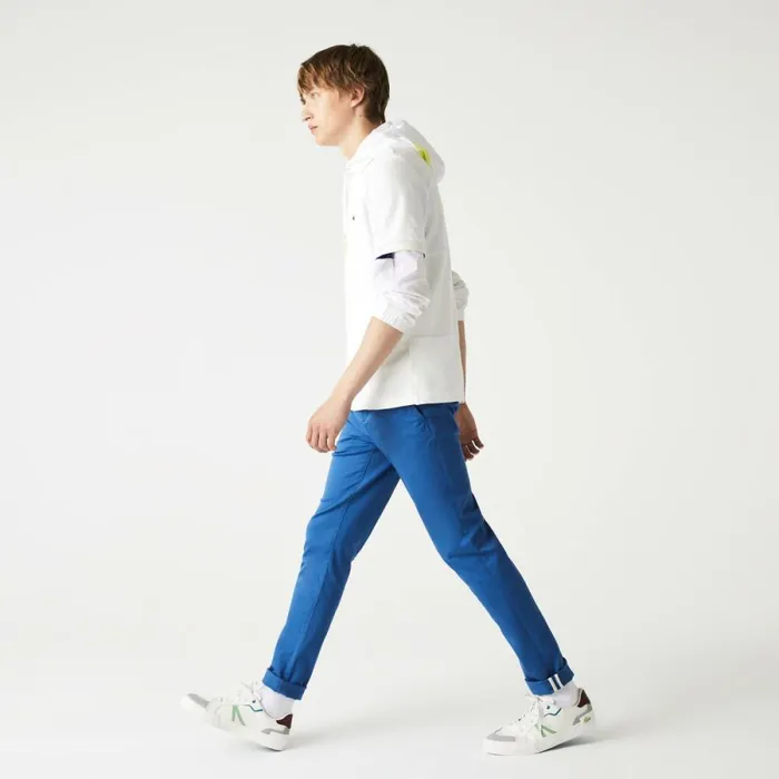 Sweatpants and Trousers Men Lacoste Men039s Stretch Cotton Slim Fit Pants Blue Hn8