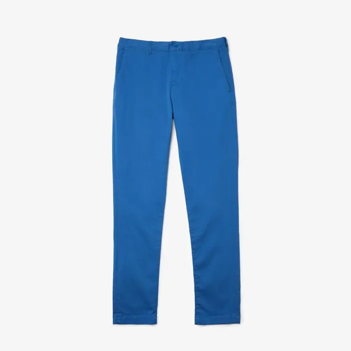 Sweatpants and Trousers Men Lacoste Men039s Stretch Cotton Slim Fit Pants Blue Hn8