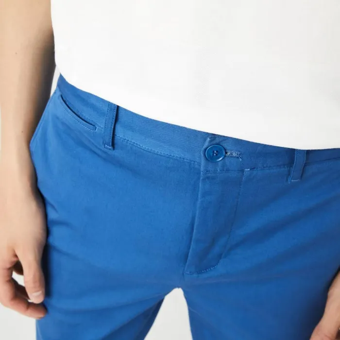 Sweatpants and Trousers Men Lacoste Men039s Stretch Cotton Slim Fit Pants Blue Hn8