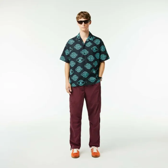 Sweatpants and Trousers Men Lacoste Men039s Waterproof Cargo Pants Bordeaux Yup