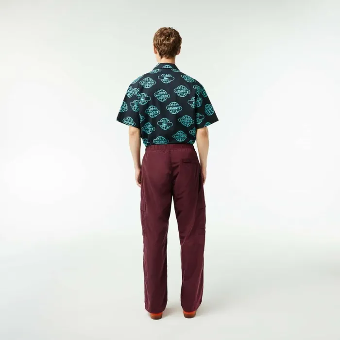 Sweatpants and Trousers Men Lacoste Men039s Waterproof Cargo Pants Bordeaux Yup